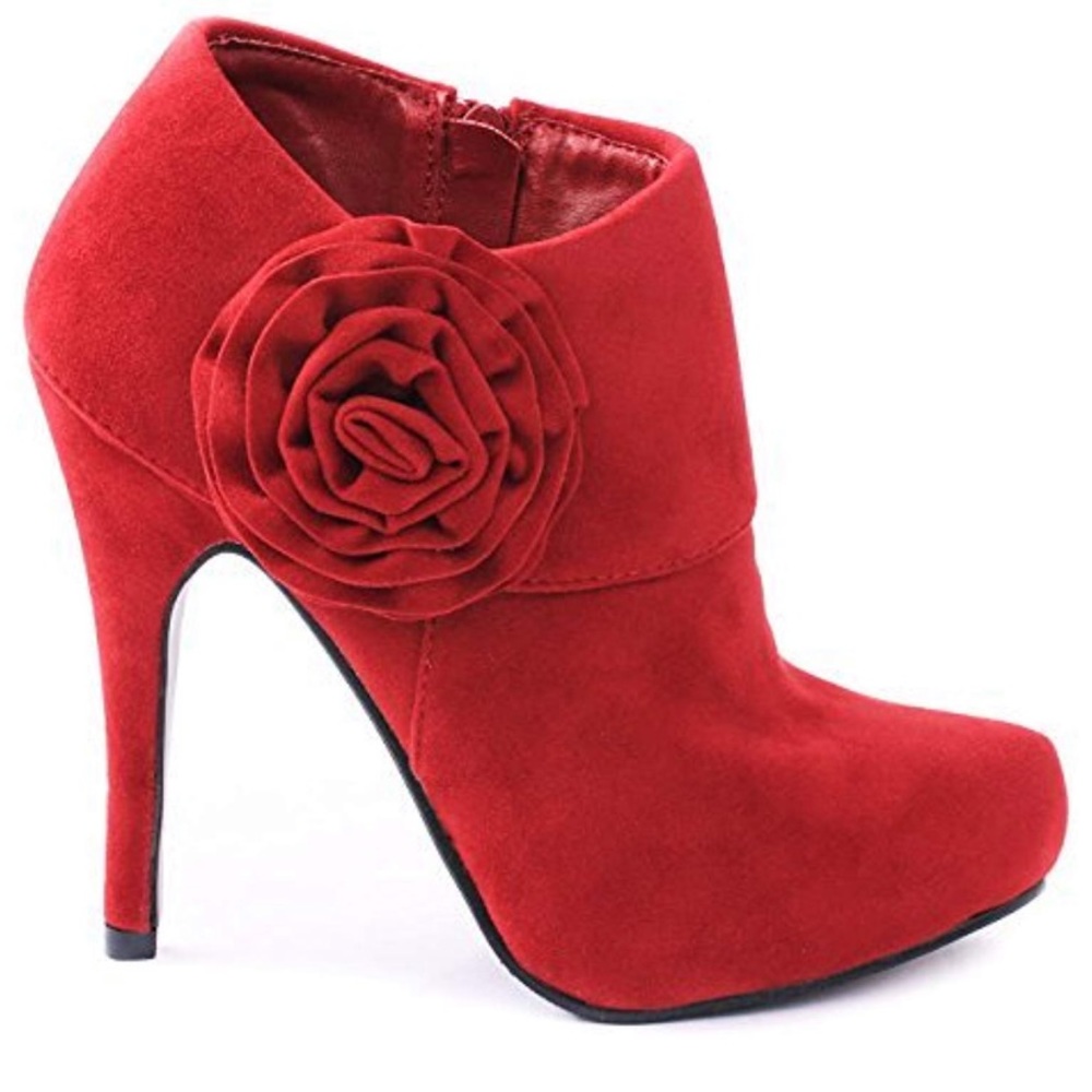 🆕✨ Red Heel Ankle Booties